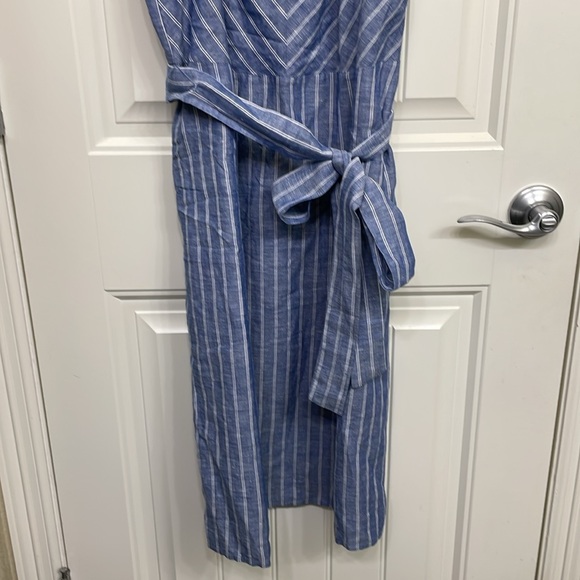 NWT Banana Republic blue striped belted dress - Picture 3 of 12